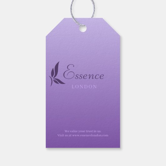 Lavendel Serenity Custom Gift Labels Cadeaulabel (Achterkant)