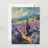Lavendel Serenity:  Provence Briefkaart (Voorkant / Achterkant)