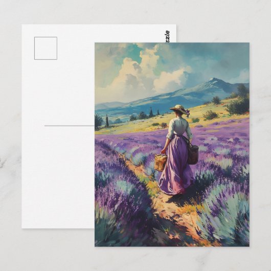 Lavendel Serenity: Provence Briefkaart (Voorkant / Achterkant)
