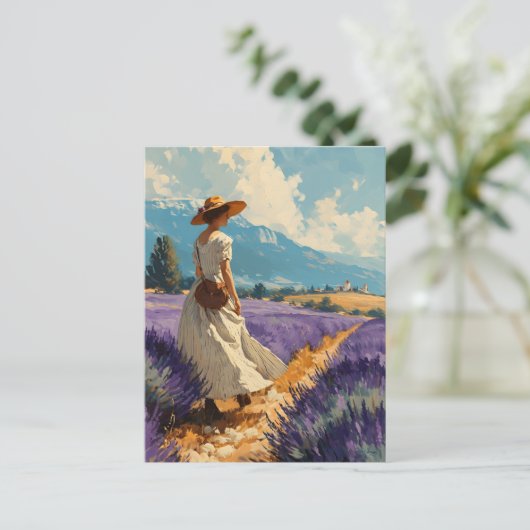 Lavendel Serenity:  Provence Briefkaart (Staand voorkant)