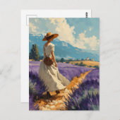 Lavendel Serenity:  Provence Briefkaart (Voorkant / Achterkant)