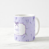 Lavendel Sering Bloem Botanisch Koffiemok (Voorkant rechts)