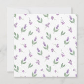 Lavendel Sering Bloemboog Bruidsdouche Kaart (Achterkant)