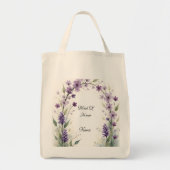 Lavendel Sering Bloemboog Bruidsfeest Tote Bag (Voorkant)