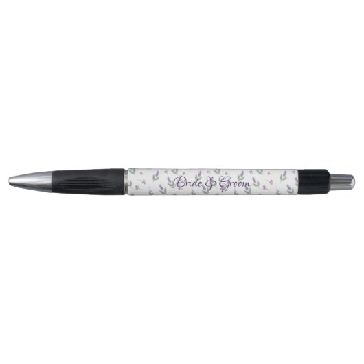 Lavendel Sering Bloemboog Bruiloft Pen (Voorkant)