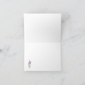 Lavendel Sering Bloemig Bedankkaart (Binnen)