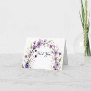 Lavendel Sering Bloemig Bedankkaart