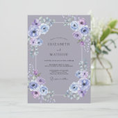 Lavendel Sering Bruidsboeket Kaart (Staand voorkant)