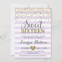 Lavendel Sering Goud Sweet Sixteen Feest Verjaarda