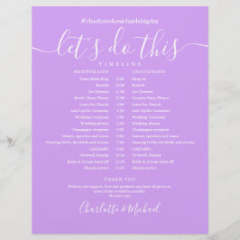 Lavendel Sering Modern Trouwschema Tijdschema