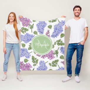 Lavendel Sering Monogram Fleece Deken