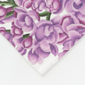 Lavendel Sering Monogram Fleece Deken (Hoek)