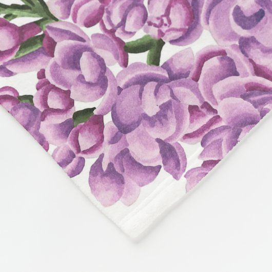 Lavendel Sering Monogram Fleece Deken (Hoek)
