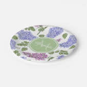Lavendel Sering Monogram Papieren Bordje (Gekanteld)