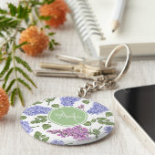 Lavendel Sering Monogram Sleutelhanger (Zijkant)