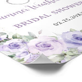 Lavendel Sering Paars Bloemig Bruidsmeisjesfeest W Poster (Hoek)