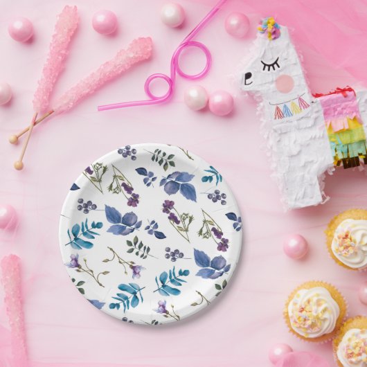 Lavendel Sering Paars Iris Lente Bloem Chic Papieren Bordje (Feest)