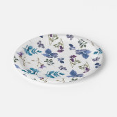 Lavendel Sering Paars Iris Lente Bloem Chic Papieren Bordje (Gekanteld)