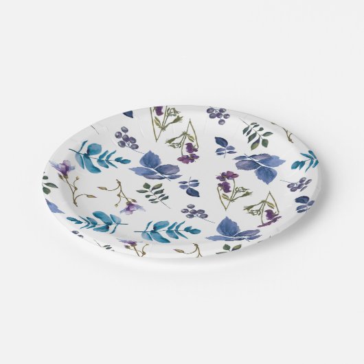 Lavendel Sering Paars Iris Lente Bloem Chic Papieren Bordje (Gekanteld)