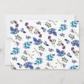 Lavendel Sering Paars Iris Lente Bloemig Chic Kaart (Achterkant)