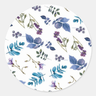 Lavendel Sering Paarse Iris Lente Bloemig Chic Ronde Sticker