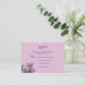 Lavendel, Sering, Rozen, Trouw RSVP Kaart (Staand voorkant)