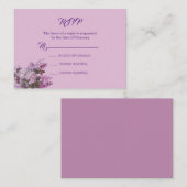 Lavendel, Sering, Rozen, Trouw RSVP Kaart (Voorkant / Achterkant)