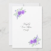 Lavendel Sering Trouw Huwelijksaankondiging Uitnod Kaart (Achterkant)