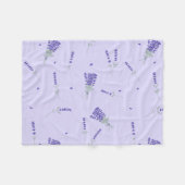 Lavendel Sering Wilde Bloem Florale Botanische Fleece Deken (Voorkant (Horizontaal))