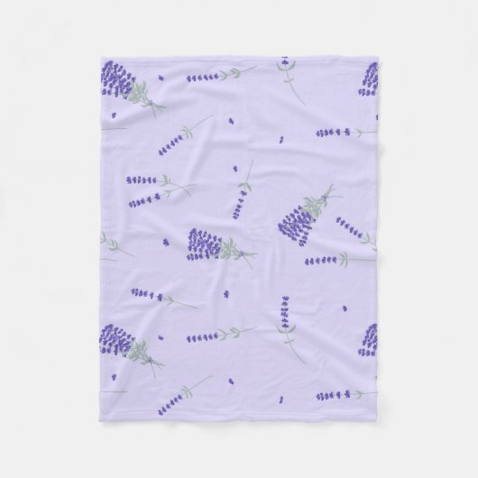 Lavendel Sering Wilde Bloem Florale Botanische Fleece Deken (Voorkant)