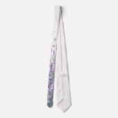 Lavendel Sering Wilde Bloementuin Bruiloft Stropdas (Achterkant)
