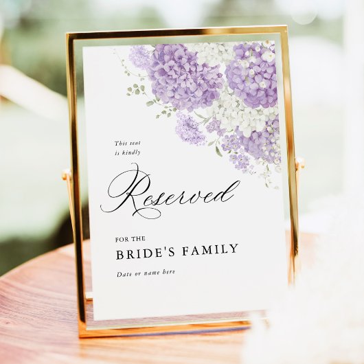 Lavendel Sering Wit Bloemstuk Gereserveerde Stoel  Poster