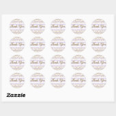 Lavendel Sering Wit Goud Confetti Feest Bedankt Ronde Sticker (Vel)