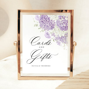 Lavendel Sering Witte Bloemkaarten & Cadeaus Bruil Reclamebord Met Voetstuk