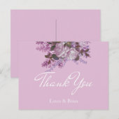 Lavendel, Seringen, Rozen, Trouw Dank Je Briefkaart (Voorkant / Achterkant)