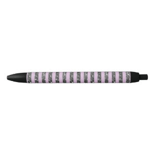 Lavendel Seringpaars Paars Zilver Glitter Strepen Blauwe Inkt Pen