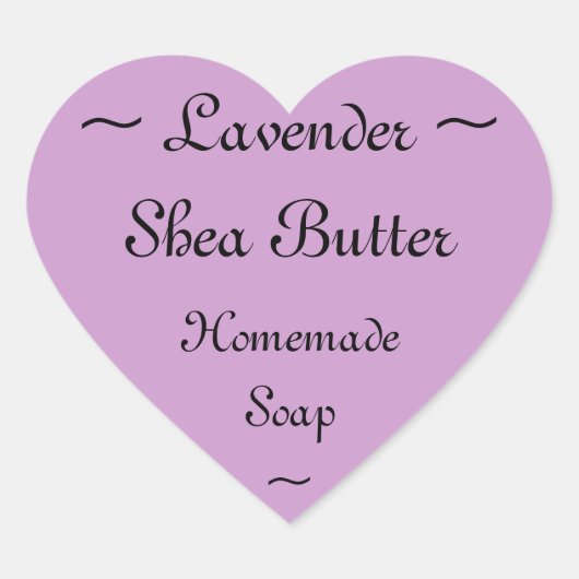 Lavendel Shea Butter Zeep Label (Voorkant)