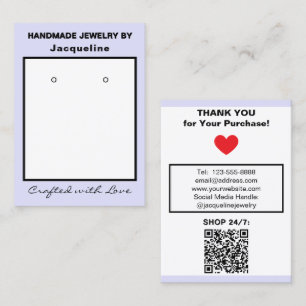Lavendel Sieraden Oorbellen QR Code Visitekaartje