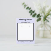 Lavendel Sieraden Oorbellen Sociale QR Code Visitekaartje (Staand voorkant)