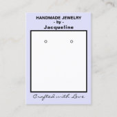 Lavendel Sieraden Oorbellen Sociale QR Code Visitekaartje (Voorkant)