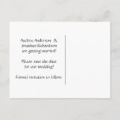 Lavendel Silver Grunge Damask Bewaar de datum Aankondigingskaart (Achterkant)