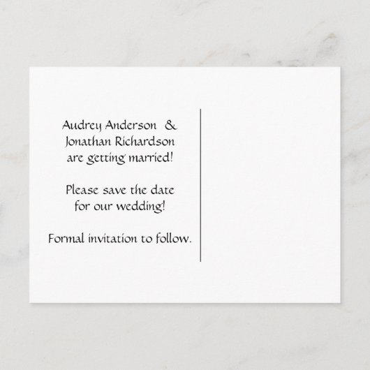 Lavendel Silver Grunge Damask Bewaar de datum Aankondigingskaart (Achterkant)