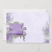 Lavendel Silver Princess Baby shower Kaart (Achterkant)