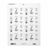 Lavendel Skin Serum Sjabloon Labels (Full Sheet)