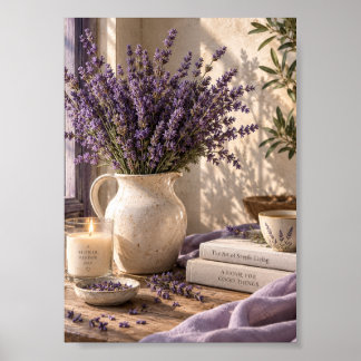 Lavendel Slow Living Wandkunst | Cottagecore Botan Poster