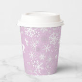 Lavendel Snowflake ONE Paper Cup Papieren Bekers (Links)