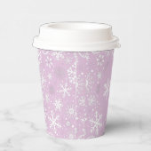 Lavendel Snowflake ONE Paper Cup Papieren Bekers (Rechts)