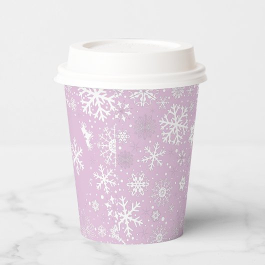 Lavendel Snowflake TWEE papieren beker (Links)