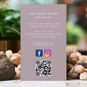 Lavendel Sociale Media Instagram Facebook QR Code Visitekaartje