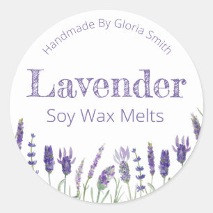 Lavendel Soja Wax smelt Ronde Sticker